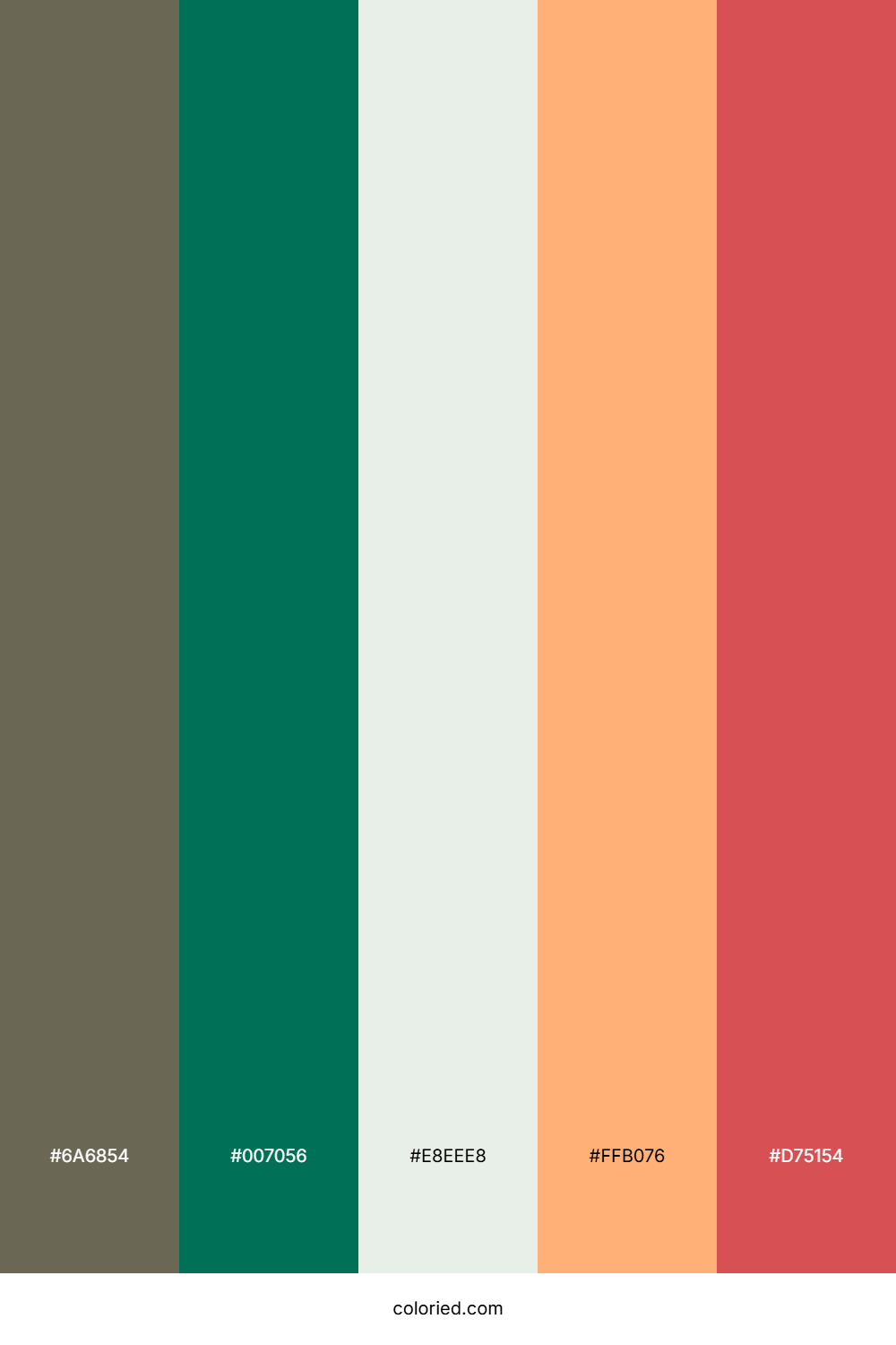 Moss Teal Apricot Palette