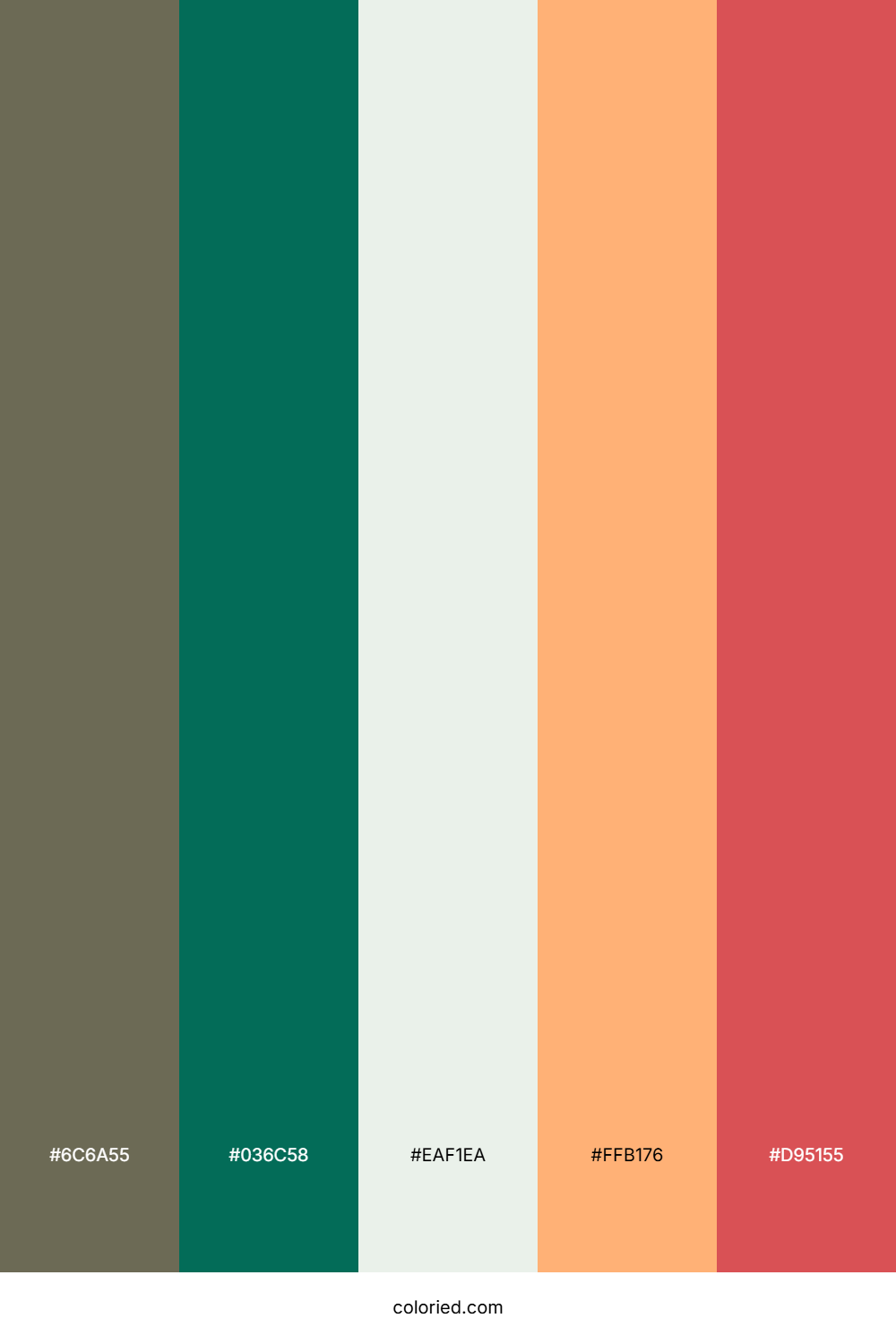 Moss Teal Sunset Palette