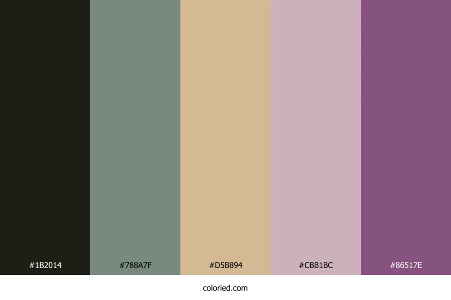 Mossy Lavender Shadow Color Palette