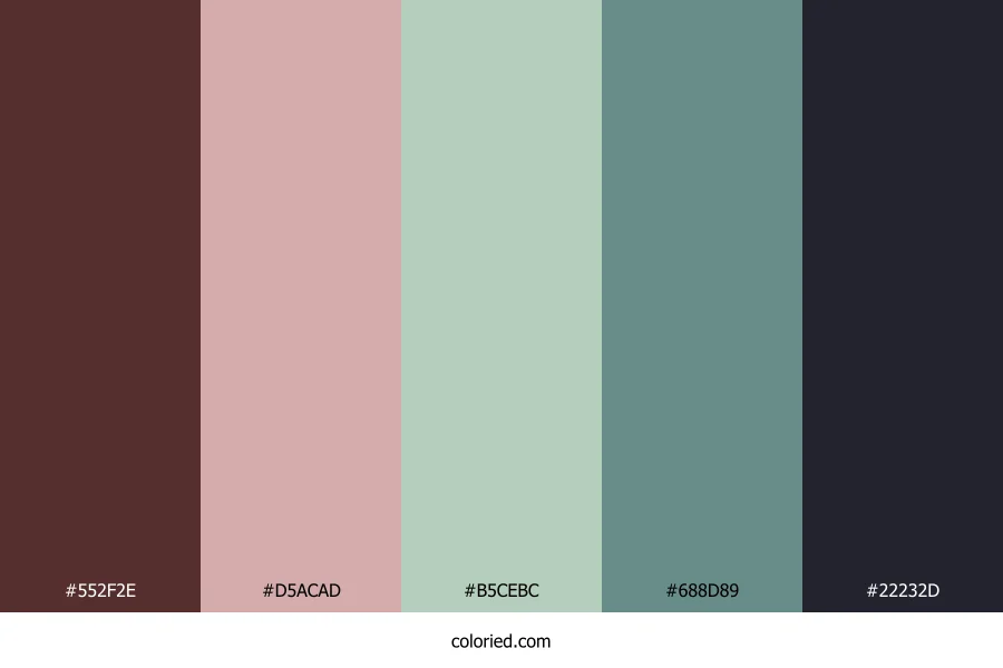 Mossy Rose Petal Color Palette