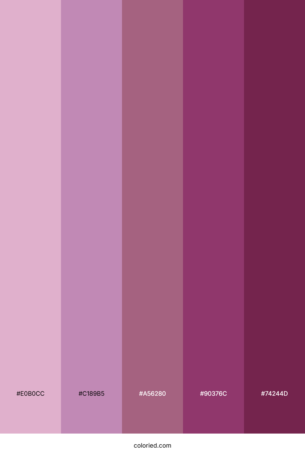 Mulberry and Rosewood Color Palette