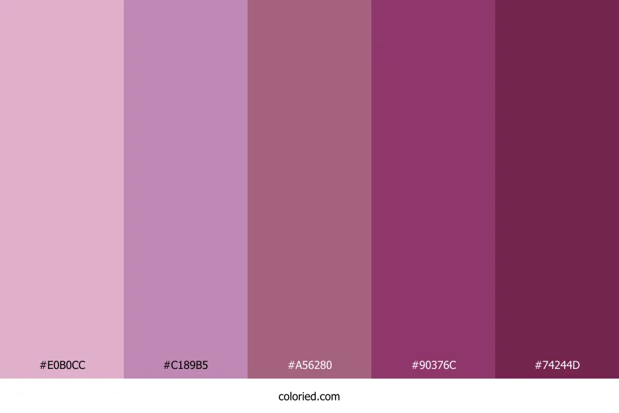 Mulberry and Rosewood Color Palette