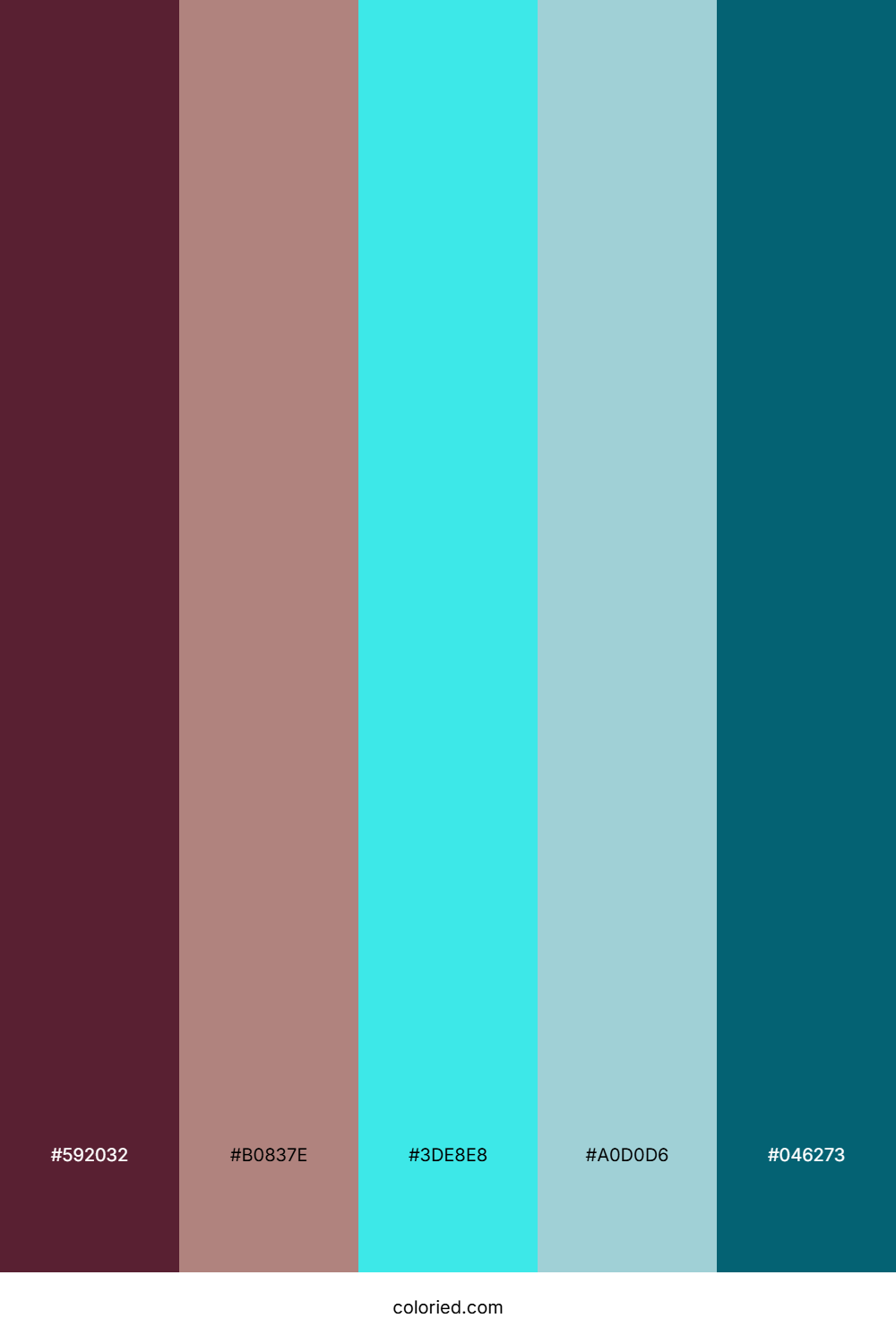 Mulberry Teal Mist Color Palette