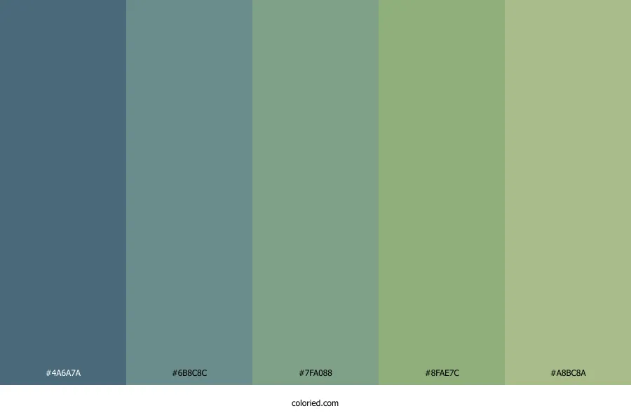 Muted Blue and Green Color Palette