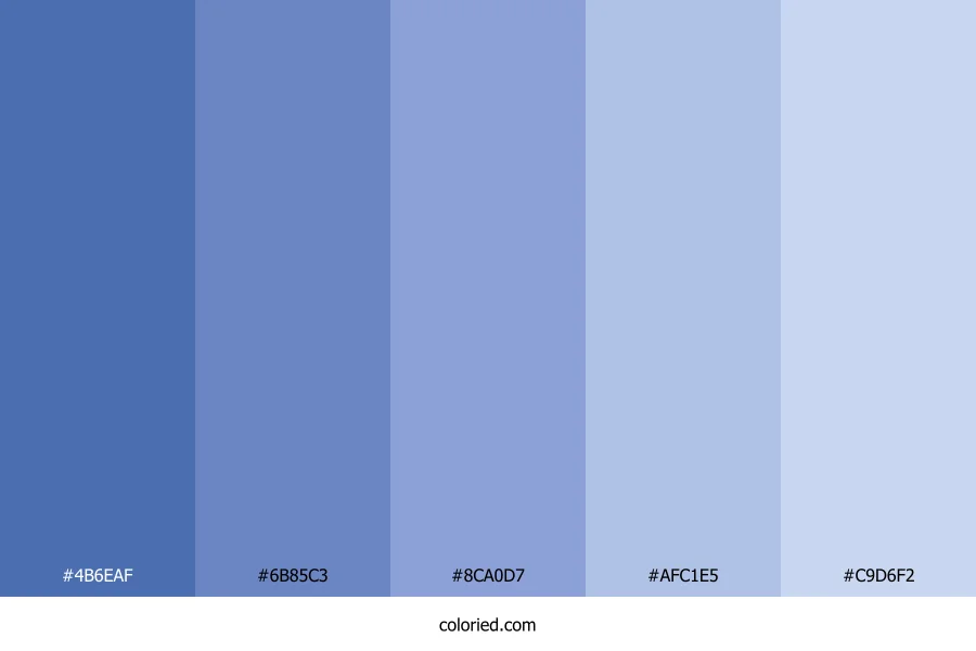Muted Blue Steel Color Palette
