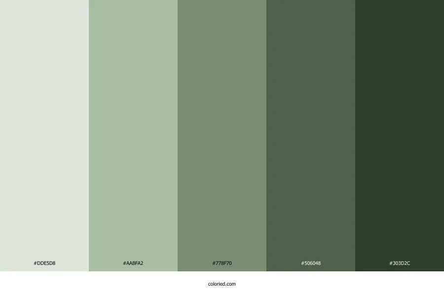 Muted Green Color Palette