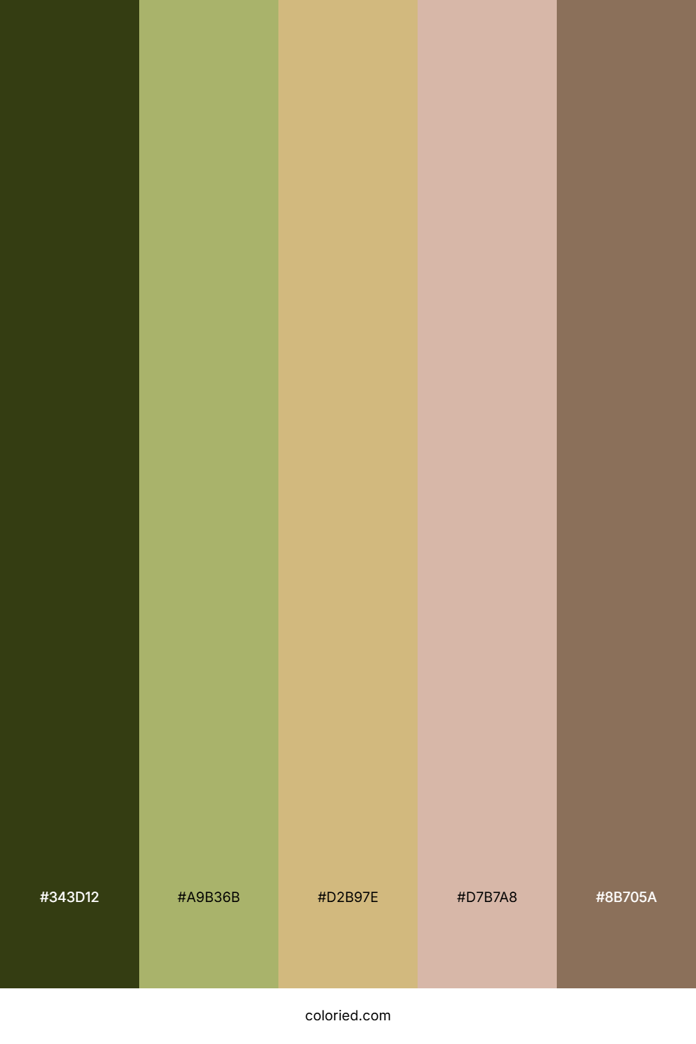 Muted Olive Bark Color Palette
