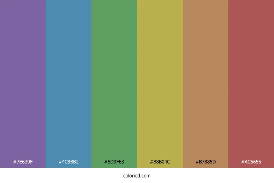 Muted Purple and Sage Green Color Palette