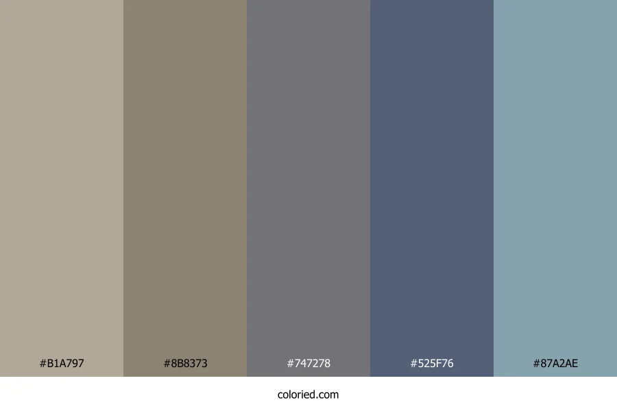Muted Stormy Sky Color Palette