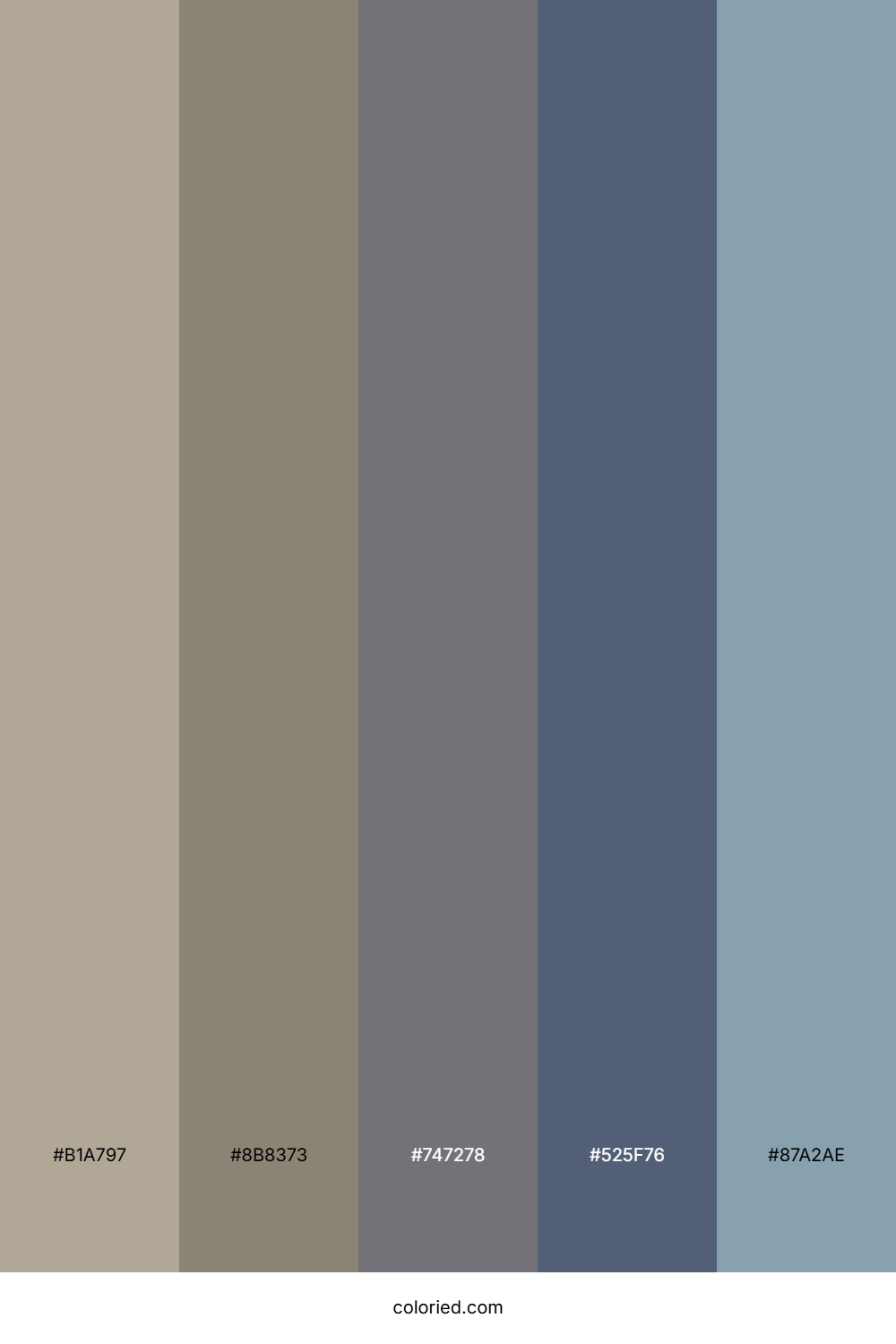 Muted Stormy Sky Palette