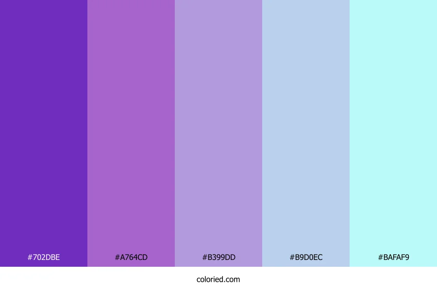 Mystic Violet Mint Color Palette