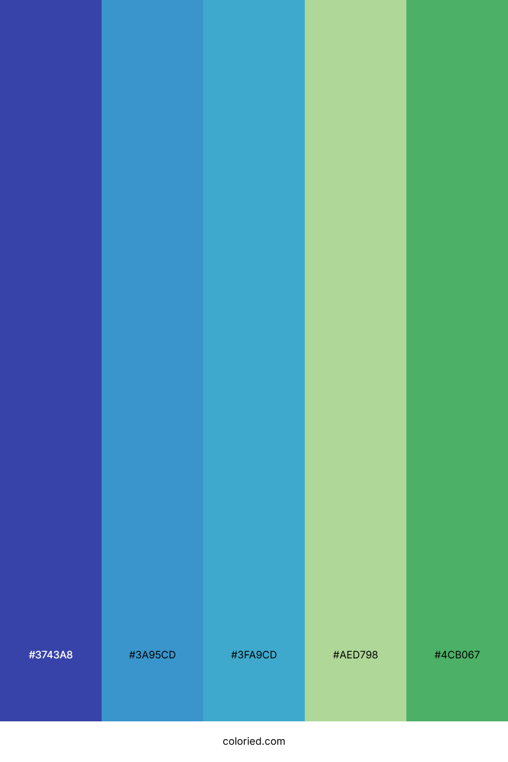 Natural Blue and Green Color Palette