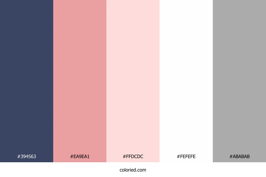 Navy and Blush Color Palette