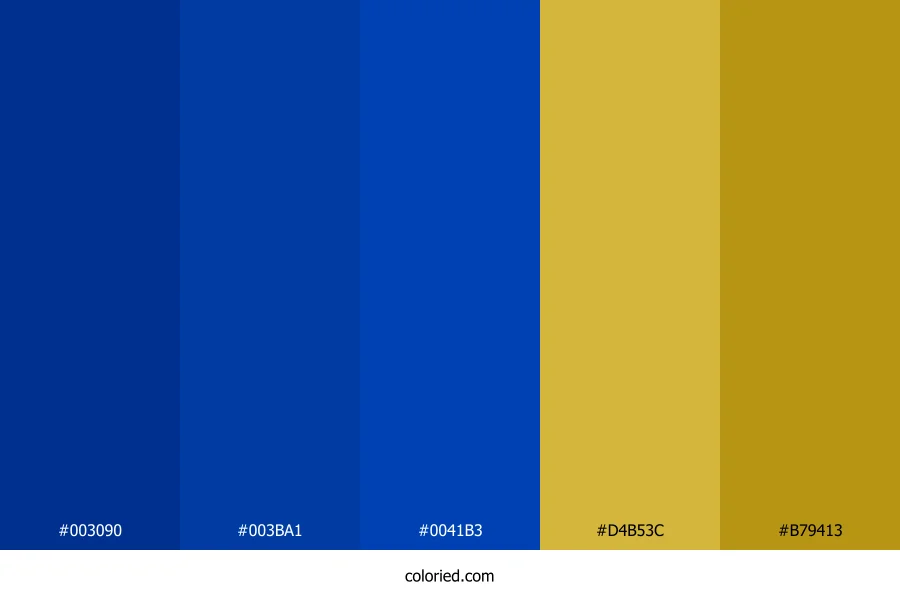 Navy and Gold Color Palette