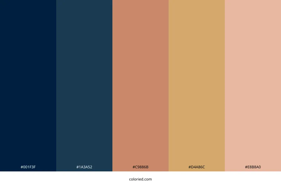 Navy and Rose Gold Color Palette