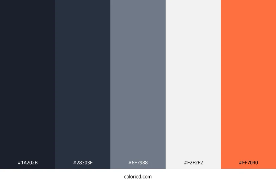 Navy and Tangerine Color Palette
