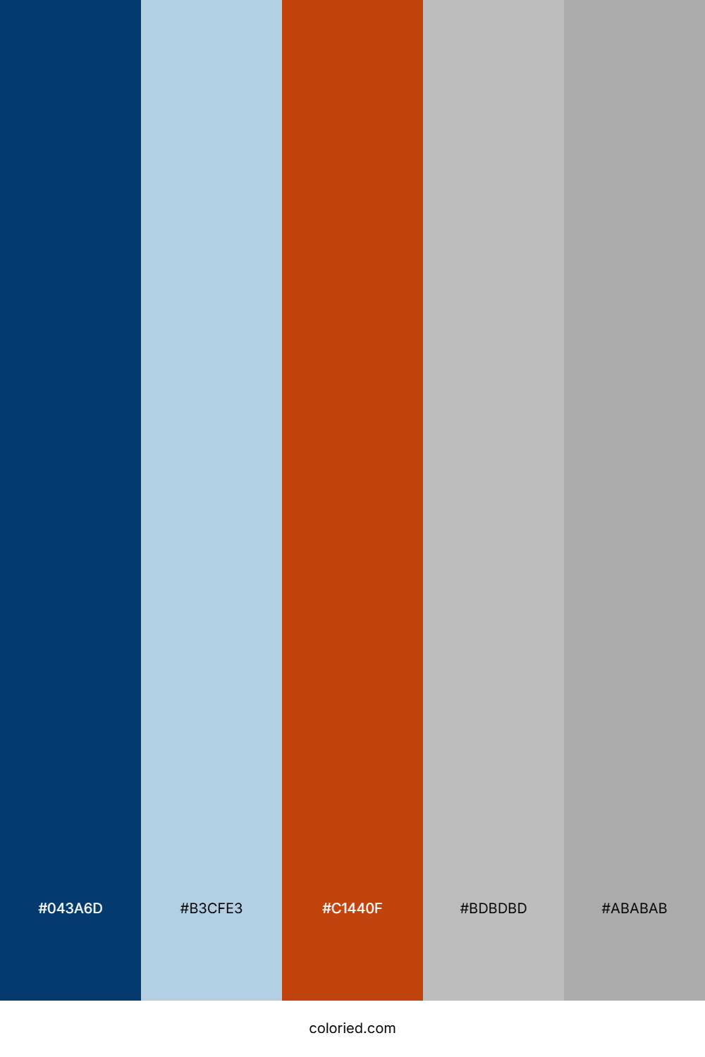 Navy Blue and Brick Red Color Palette
