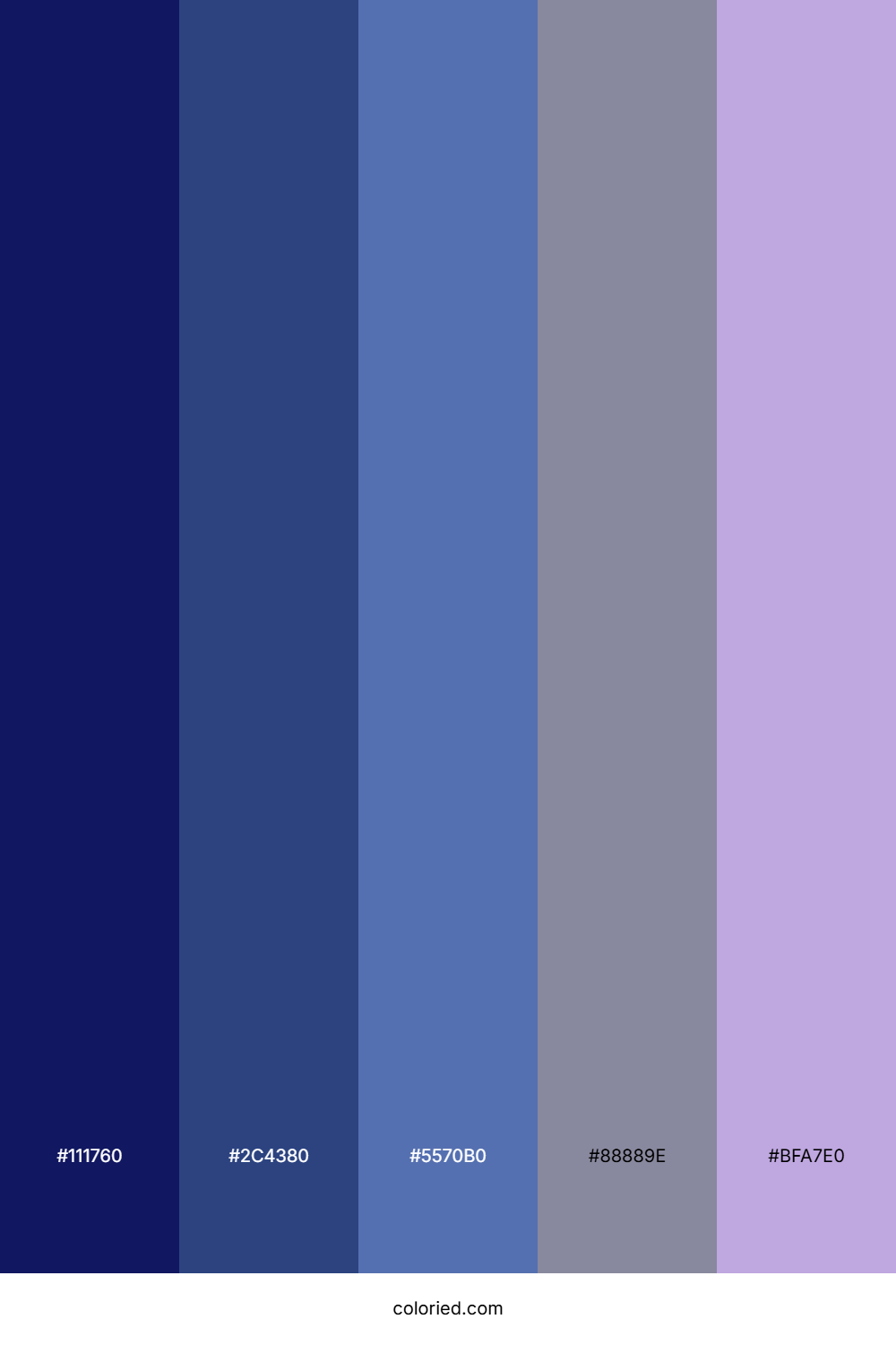 Navy Blue and Periwinkle Color Palette