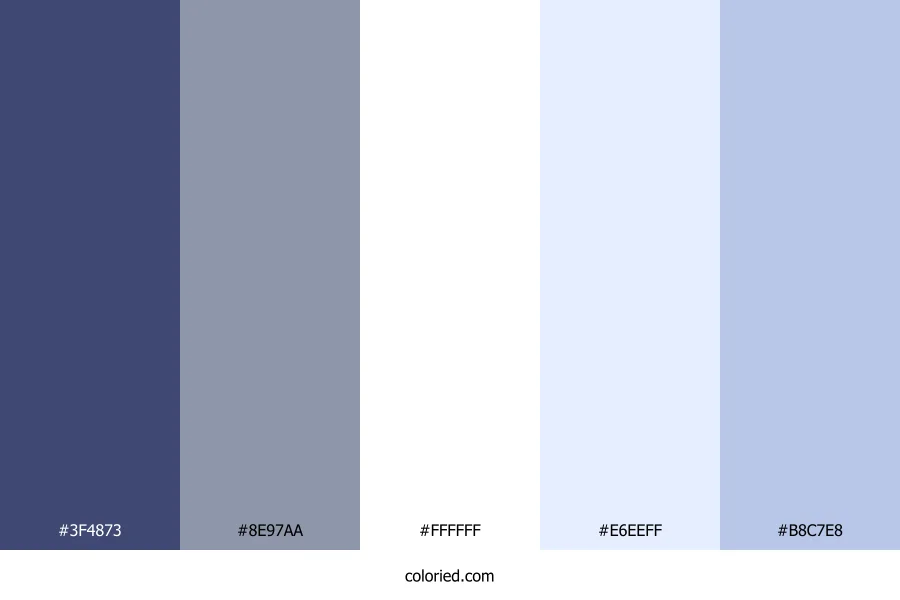 Navy Blue and Sky Blue Color Palette