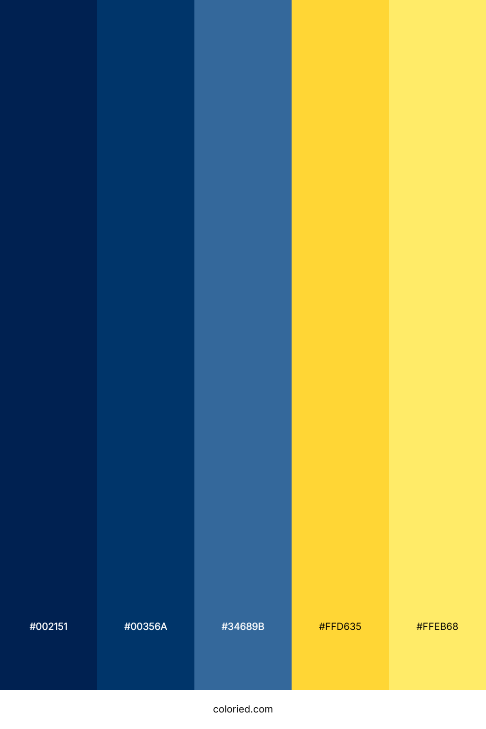 Navy Blue and Yellow Color Palette