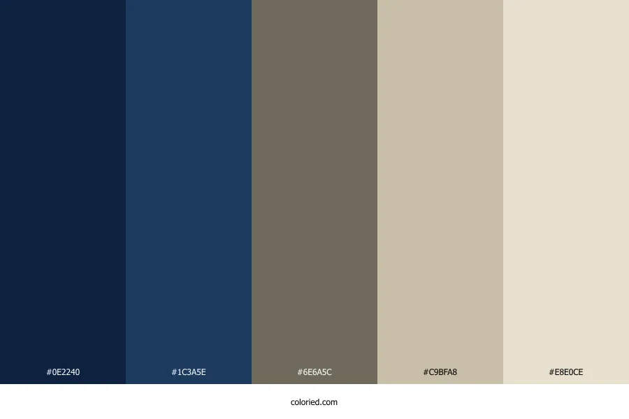 Navy Blue Beige Color Palette