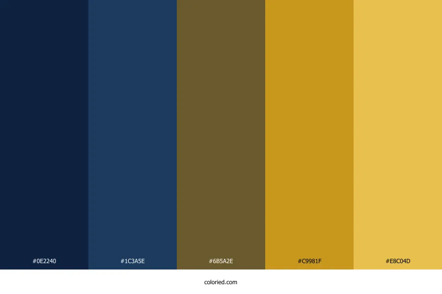 Navy Blue Gold Color Palette