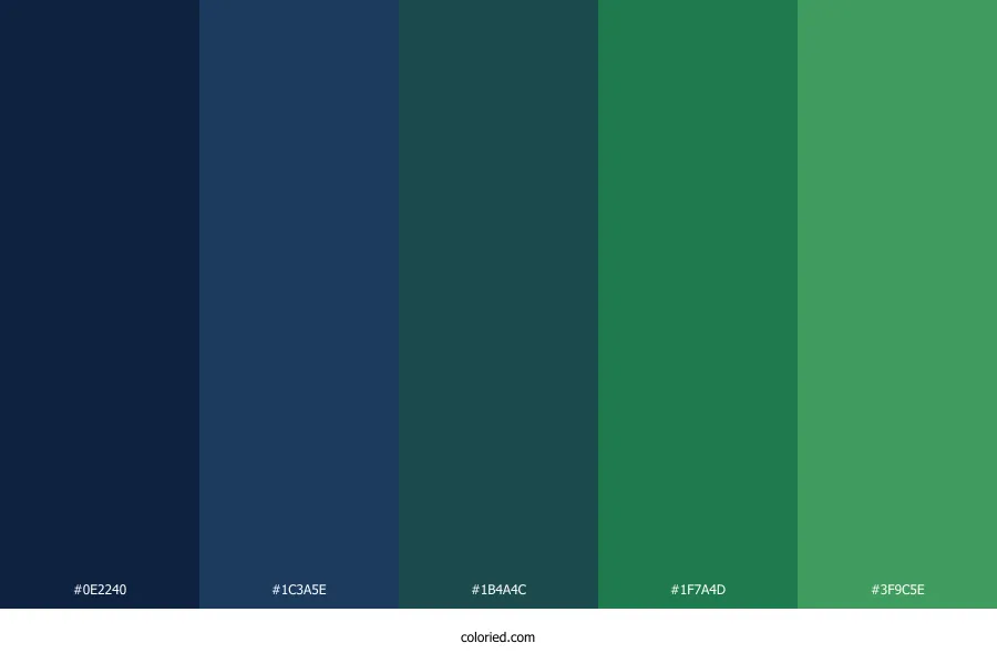 Navy Blue Green Color Palette