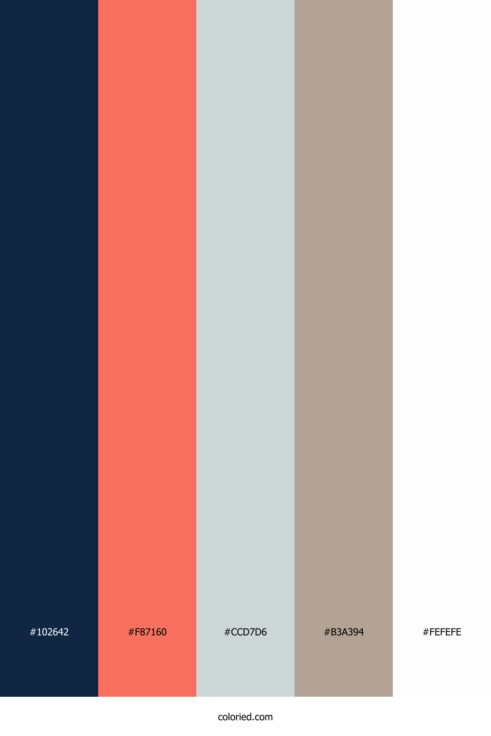 Navy Coral Stone Palette