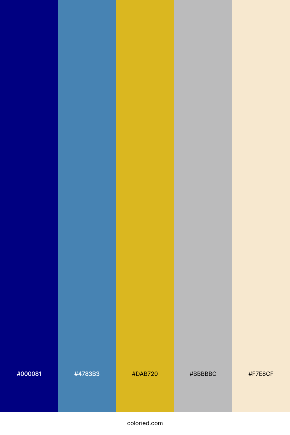 Navy Horizon Gold Color Palette