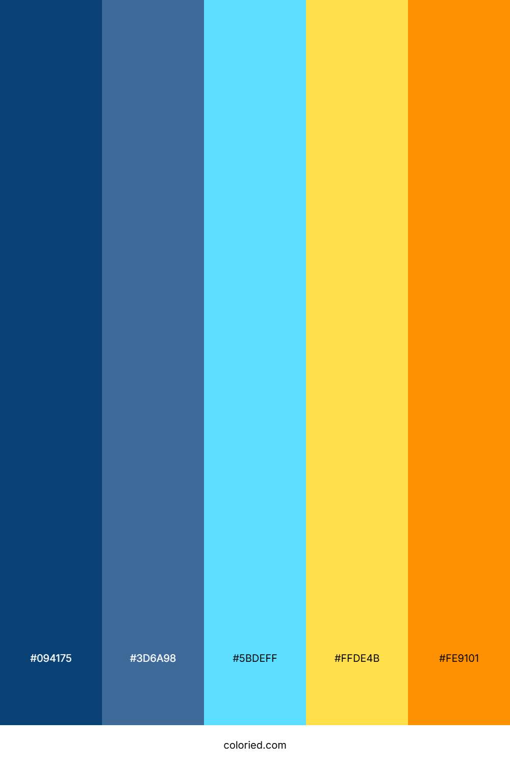 Navy Sky Sunrise Palette