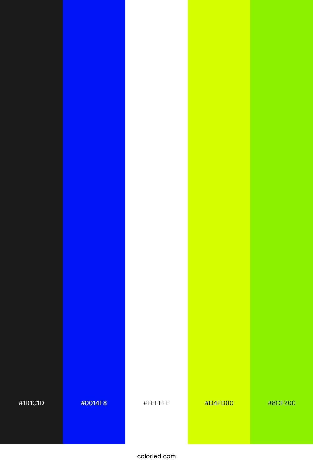 Neon Blue and Lime Color Palette