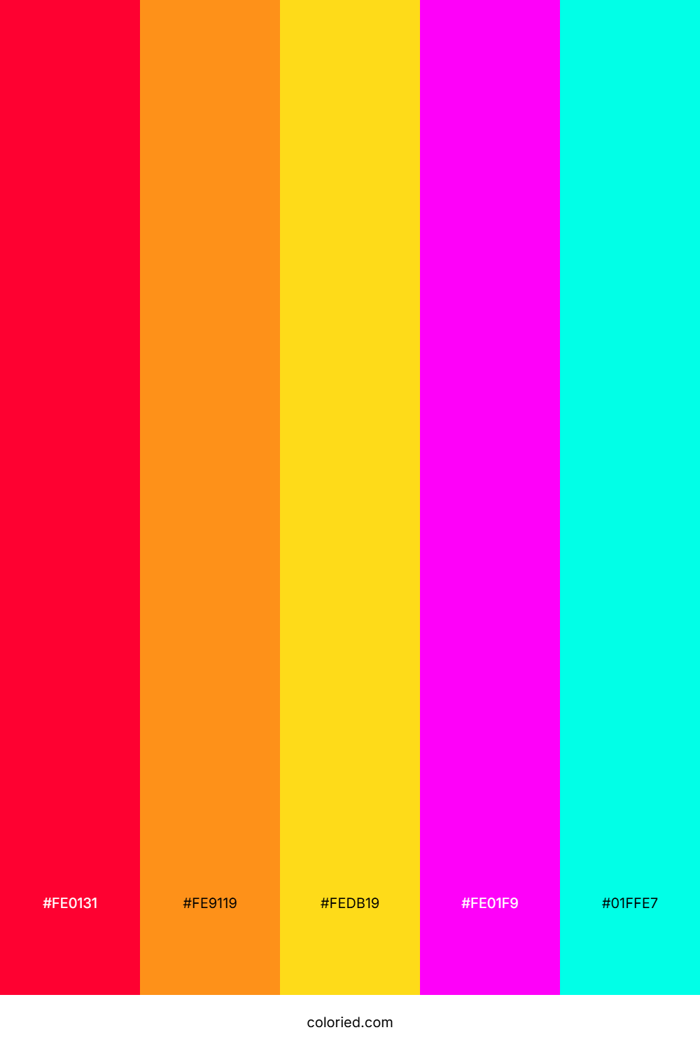 Neon Carnival Lights Color Palette