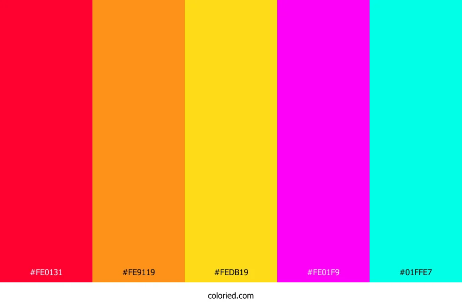 Neon Carnival Lights Color Palette