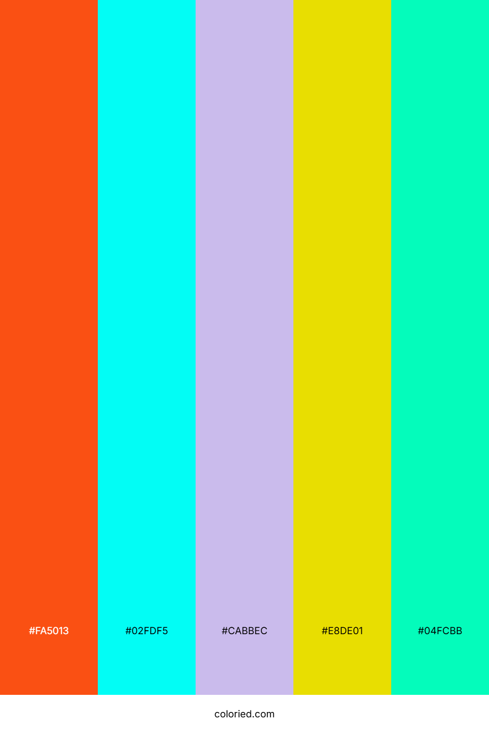 Neon Flame Tide Color Palette