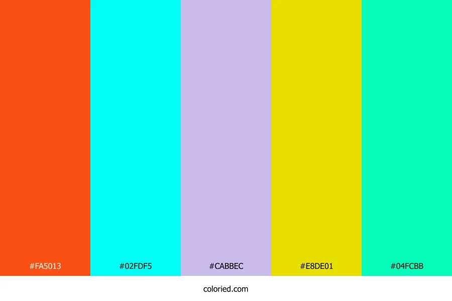 Neon Flame Tide Color Palette