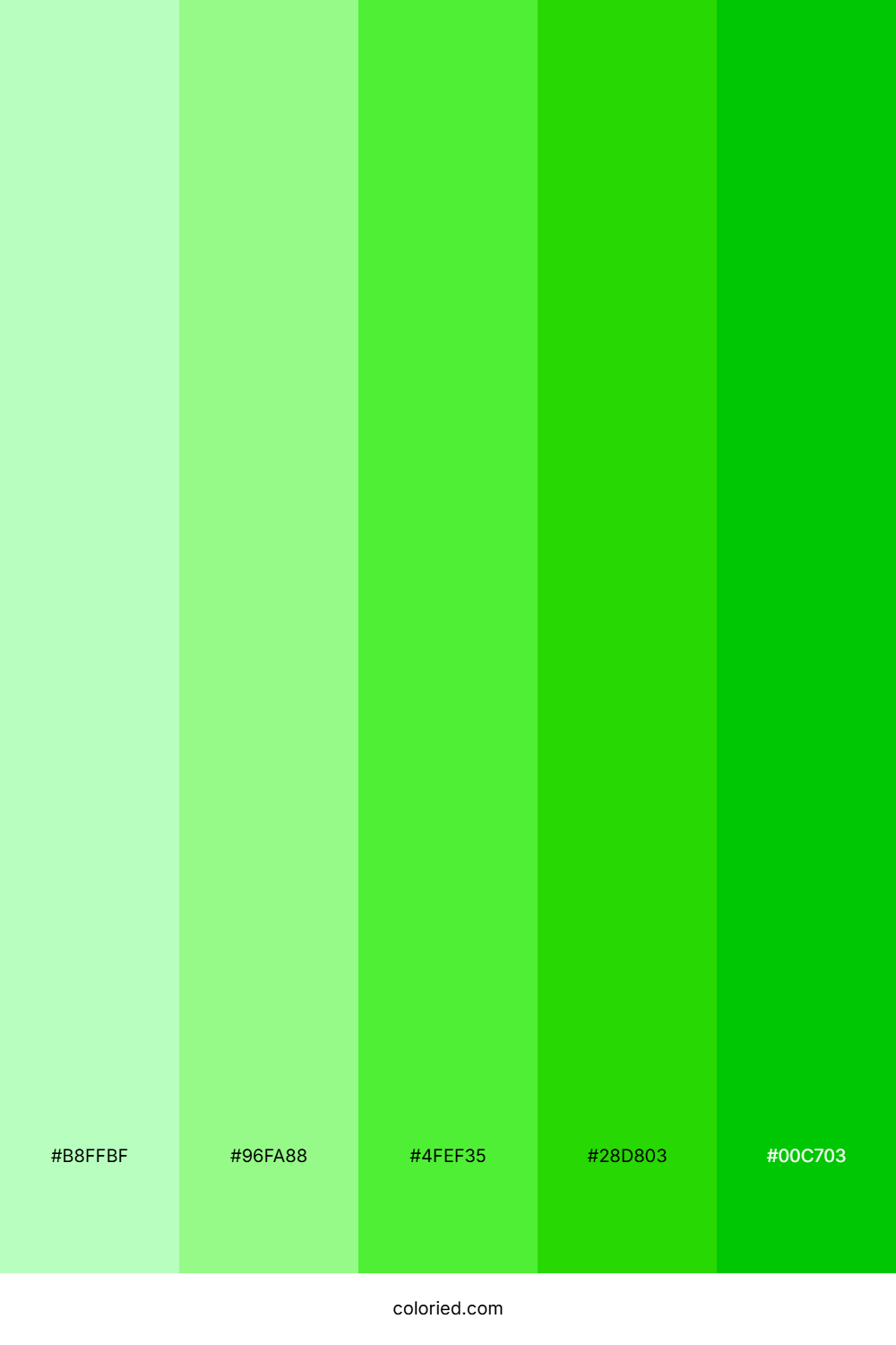 Neon Green And Bright Lime Color Palette
