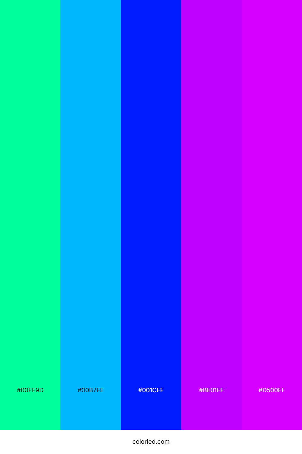 Neon Green and Electric Blue Color Palette