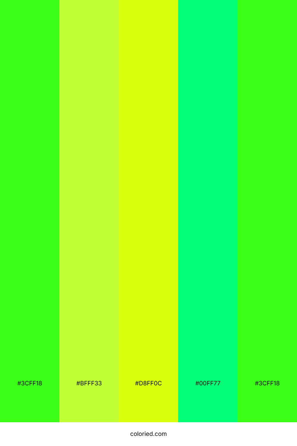 Neon Green And Lime Color Palette