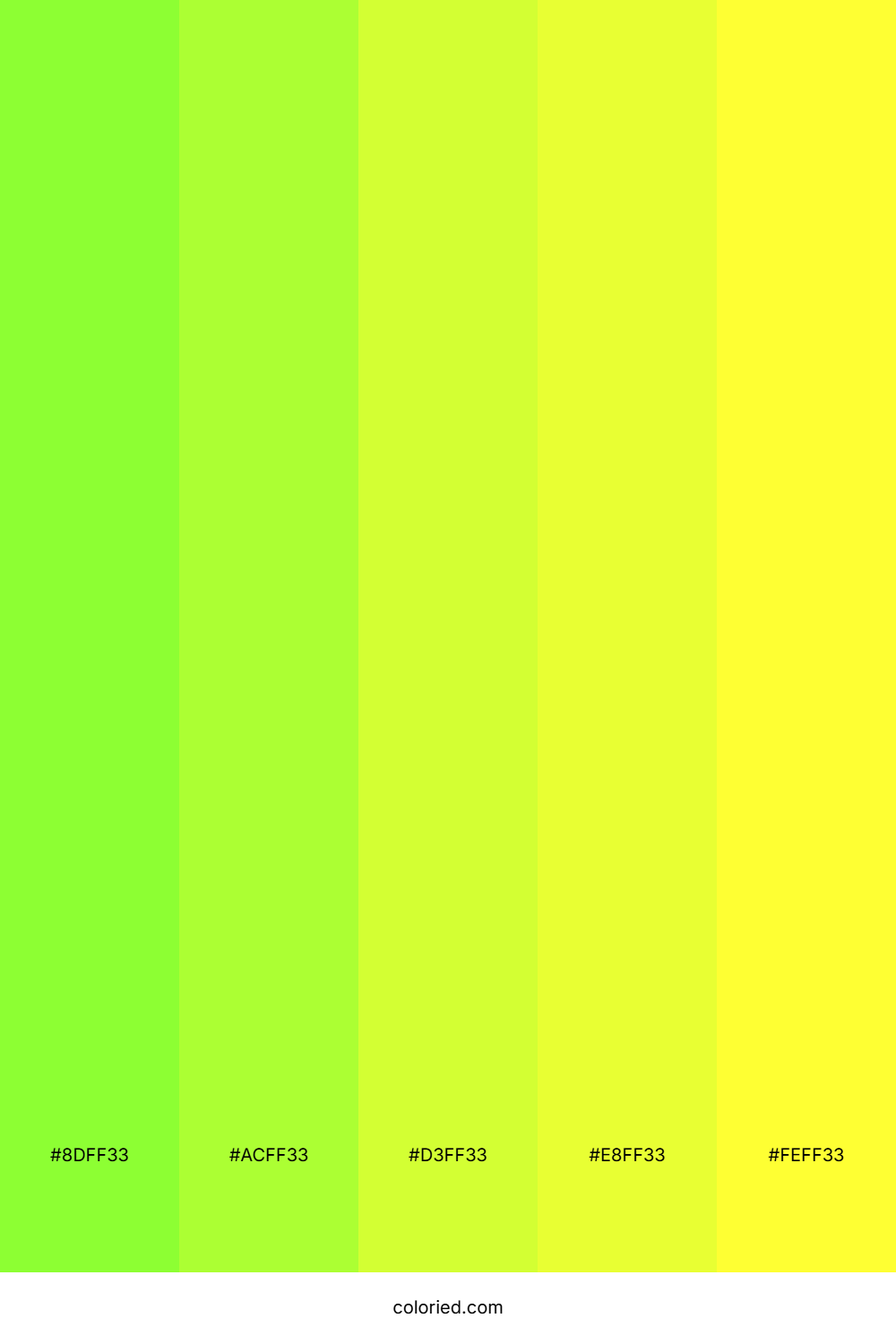 Neon Green and Yellow Color Palette