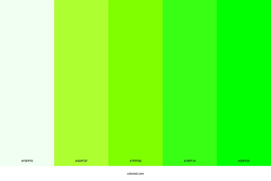 Neon Green Color Palette