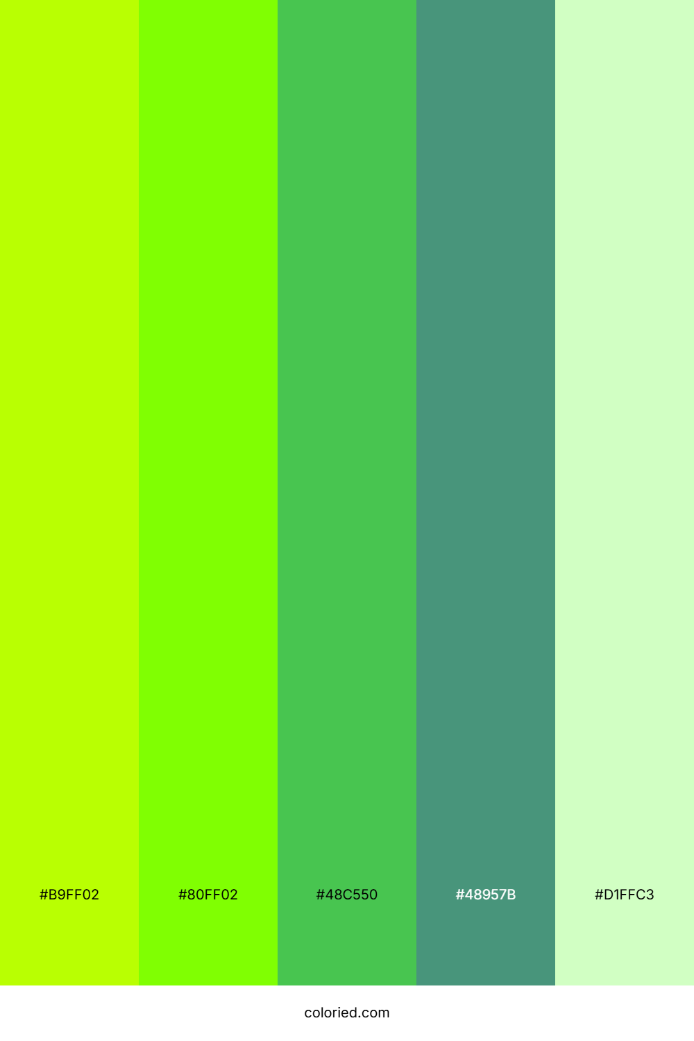 Neon Lime and Bright Green Color Palette