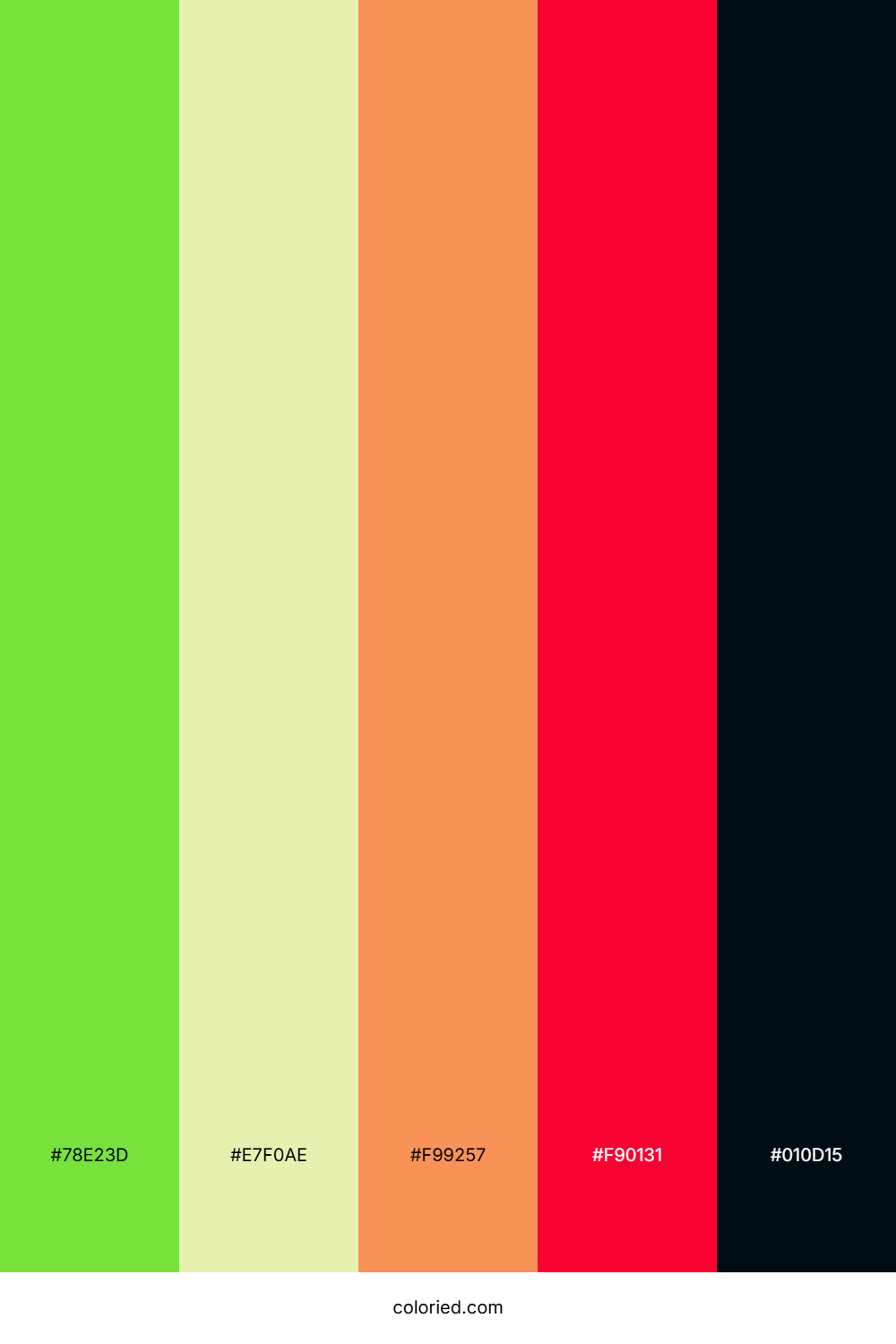 Neon Lime Dusk Color Palette