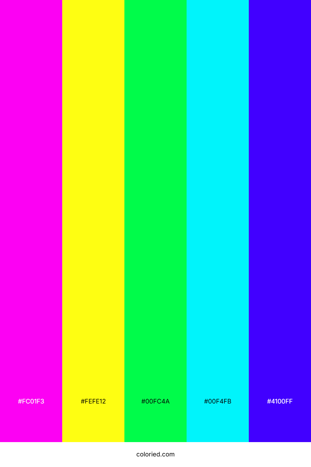 Neon Magenta and Electric Green Color Palette
