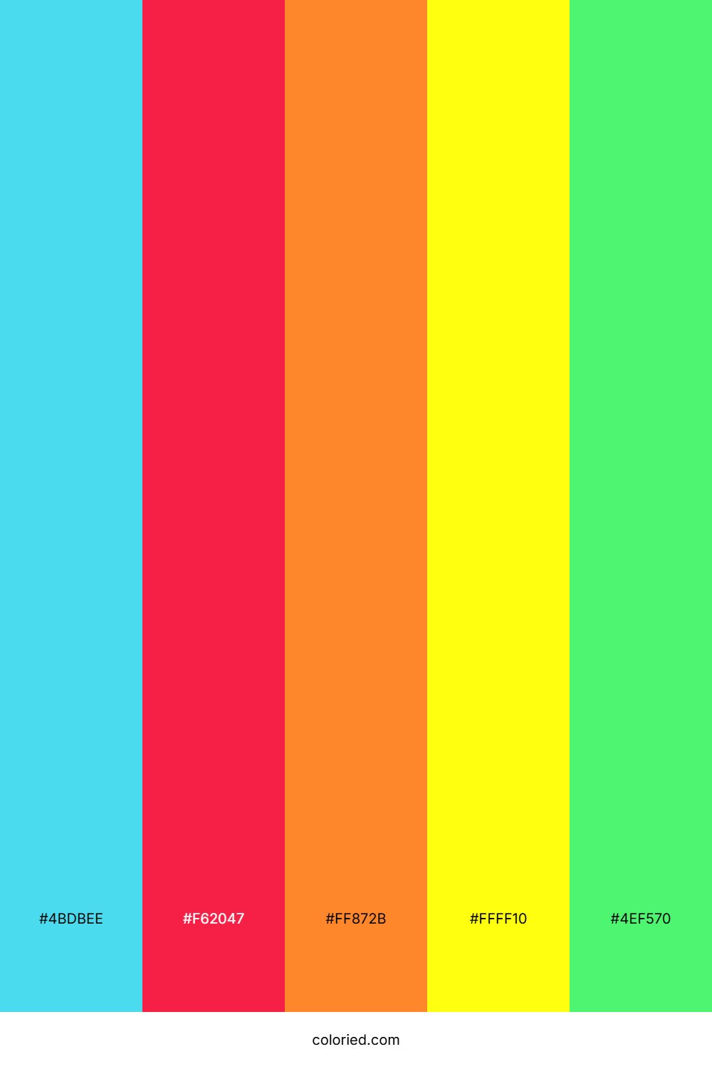 Neon Ocean Citrus Color Palette