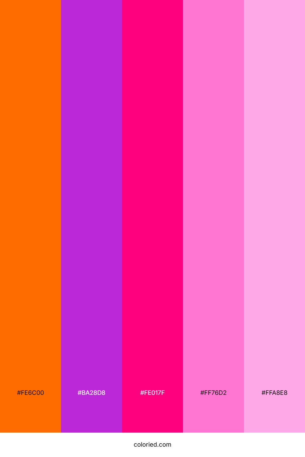 Neon Orange and Magenta Color Palette