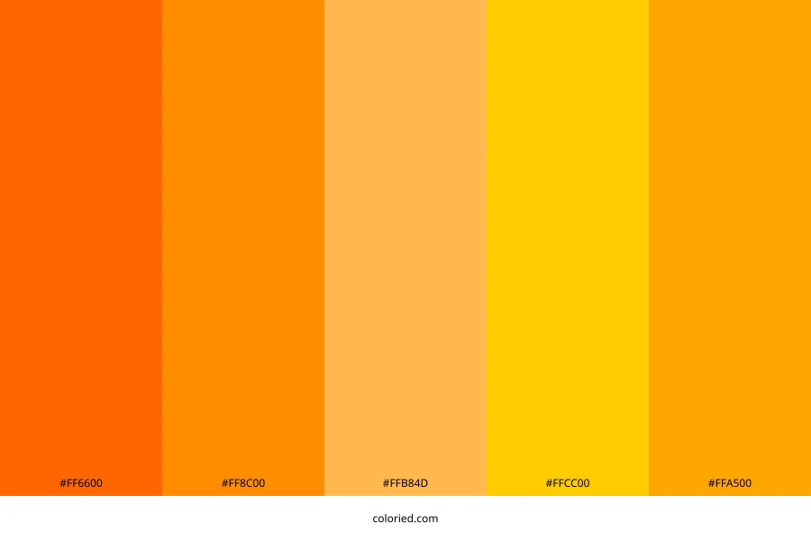 Neon Orange Color Palette
