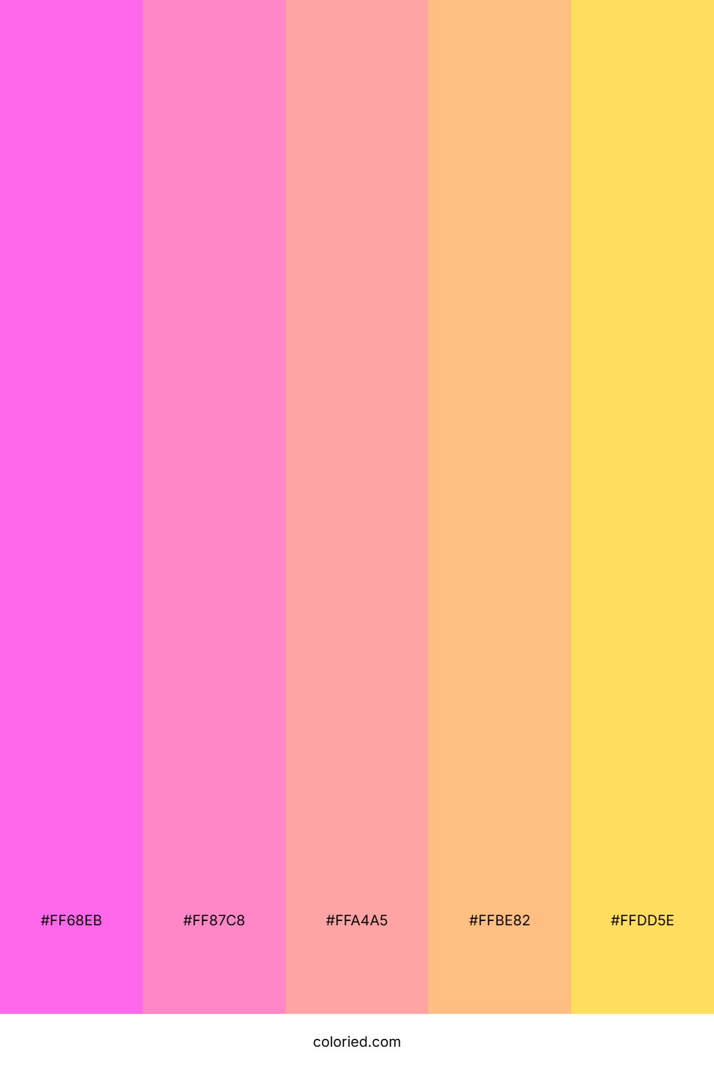 Neon Pastel Sunset Palette