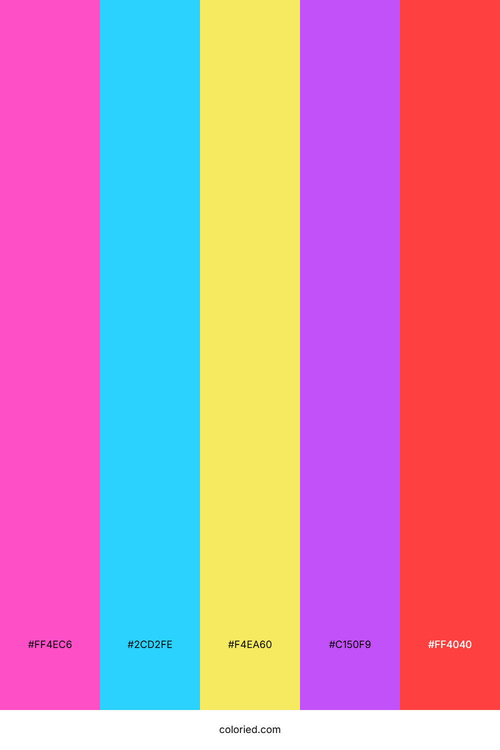 Neon Pink and Electric Blue Color Palette