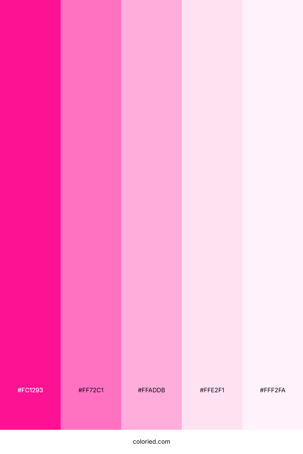 Neon Pink and Pastel Pink Color Palette