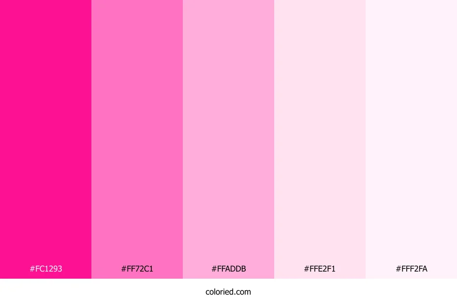 Neon Pink and Pastel Pink Color Palette